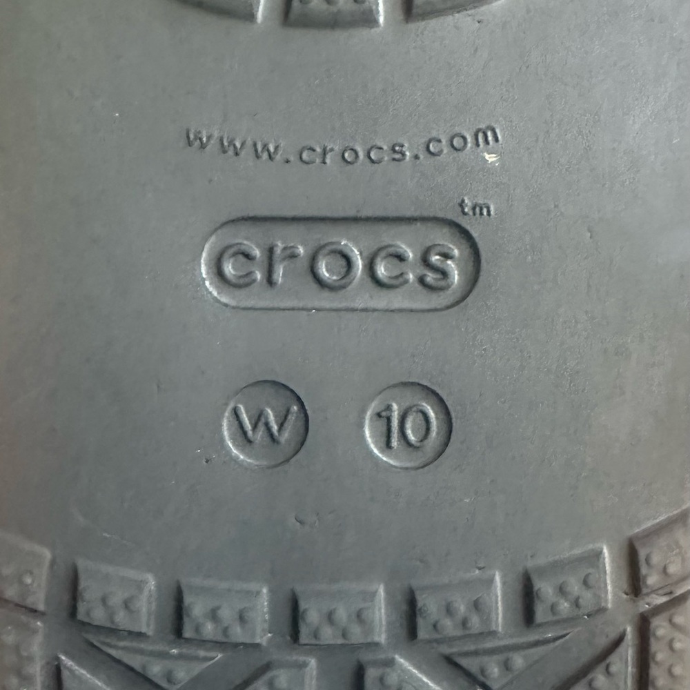 Crocs Crocband Flip Flops Womens Size 10 Sandals Graphite Black Waterproof Thong - Picture 2 of 12